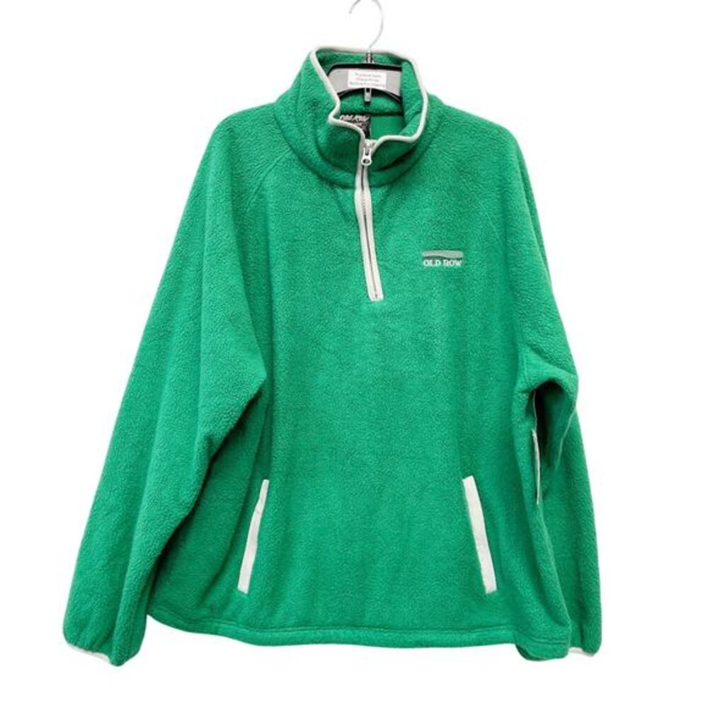Old Row Men's Green Fleece Quarter Zip Pullover Jacket‎ Size XL